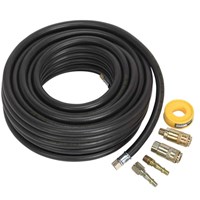 Sealey Air Hose Kit 15M x 8mm with 1/4" BSP Unions & adaptors by Workshop Plus