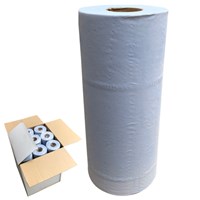 2 ply 10" Blue Hygience Couch Paper Rolls 50m x 25cm - Pack of 18 by Workshop Plus